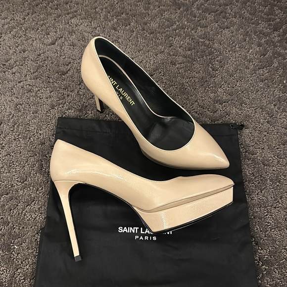 SAINT LAURENT POINTY PLATFORM HEELS - Picture 3 of 5